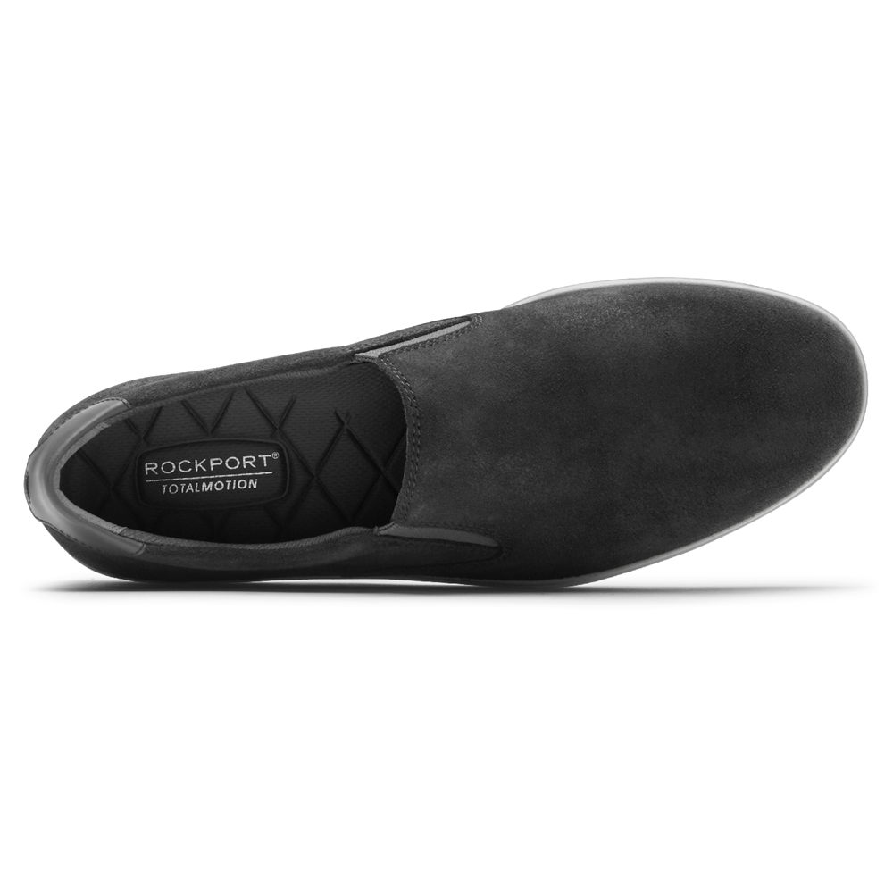 ロック ポート スニーカー メンズ 暗グレー - Total Motion Lite Slip-On - UFS186053